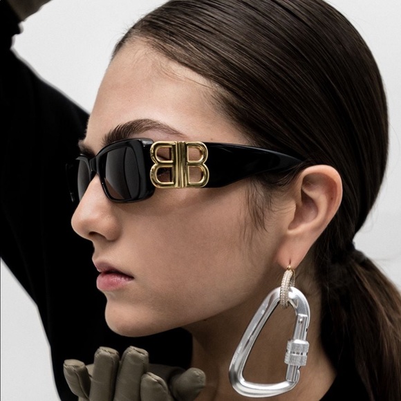 AUTHENTIC Balenciaga logo plaque sunglasses - Picture 3 of 9